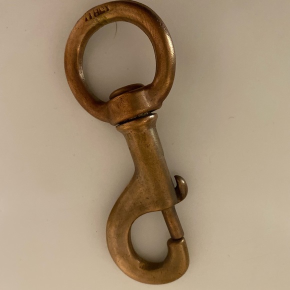 Vintage Brass hook keychain Liddell made in Italy - Picture 3 of 5